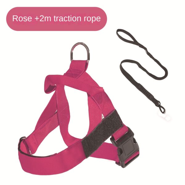 589943402 Dog Harness for Medium to Large Breeds like Shiba Inu, Adjustable Saddle-style Chest and Back Dog Leash
