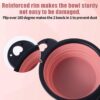 abcdd307-2c0a-47fb-9755-a27a6166c328.jpg Collapsible Dog Dual Bowls Reinforced Rim 180 Degrees Flip Over Foldable Double Bowl With Lock Clips More Stable Dog Travel Bowls Pet Food Water Feeder