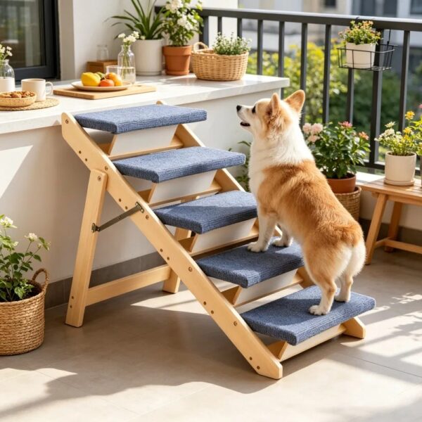 ae43d09540644532a913e3b7ff636344.jpg Pet Stairs with Non-Slip for Closet