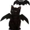 d35bd92b-684e-4e0b-b047-21e586430241.jpg Pet Cat Bat Wings For Halloween Party Decoration, Puppy Collar Leads Cosplay Bat Costume,Cute Puppy Cat Dress Up Accessories