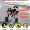e510f3f9-b852-4c1f-9bd6-09b23cd43815.jpg Dog Wheelchair For Back Legs, Adjustable 2 Wheels Pet Wheelchair, Lightweight Dog Cart With Shock-Absorbing Wheels, Mobility Support Wheel Chair For Disabled Injured Dogs Up To 22lbs, Small