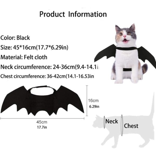 e69afd1a-90b5-475a-9a3c-580836dda75e.jpg Pet Cat Bat Wings For Halloween Party Decoration, Puppy Collar Leads Cosplay Bat Costume,Cute Puppy Cat Dress Up Accessories