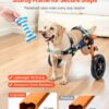 ee321e0f-bc9d-4014-b991-381d86fc797d.jpg Dog Wheelchair For Back Legs, Lightweight 2 Wheels Pet Wheelchair, Height, Width & Length Adjustable, Dog Cart With Shock-Absorbing Wheels, For Injured, Disabled Dogs 35-48 Lbs, Medium