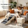 f66afbd7-18d0-4303-8dc5-de1cdacc184d.jpg 2-in-1 Dog Stairs For Bed And Couch 18.89 Foldable Dog Ramp For Couch 4 Pet Steps & Ottoman For Small Dogs, Beige