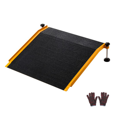 fe5ff0e6-a349-4545-a7a6-1da7adc60cbe.jpg Threshold Ramp For Doorways, 26.4 X 31.9 In, Platform Aluminum Wheelchair Ramp With Adjustable Height, Non-Slip Door Threshold Ramps, 400 Lbs Load Capacity, For Home Steps, Wheelchairs, Walkers